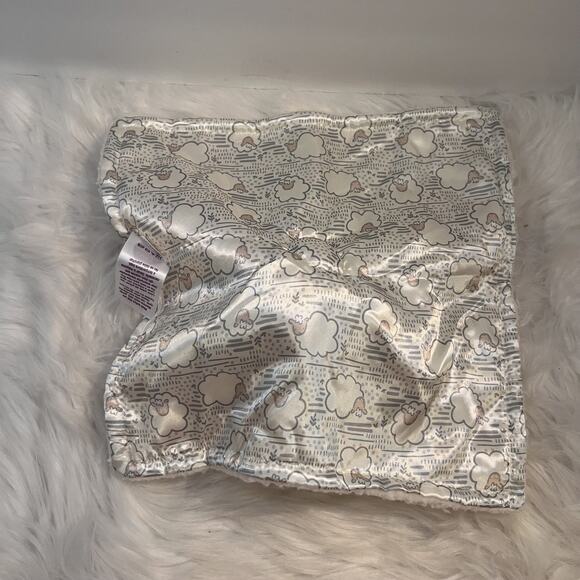 Parents Choice Cream Lamb Sherpa Satin Baby Blanket Plush Buddy Security Lovey - Picture 3 of 4